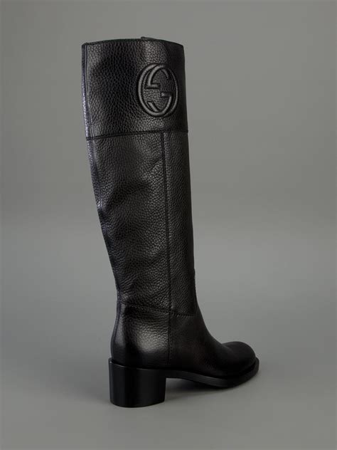 gucci black riding boots|Gucci high heels boots.